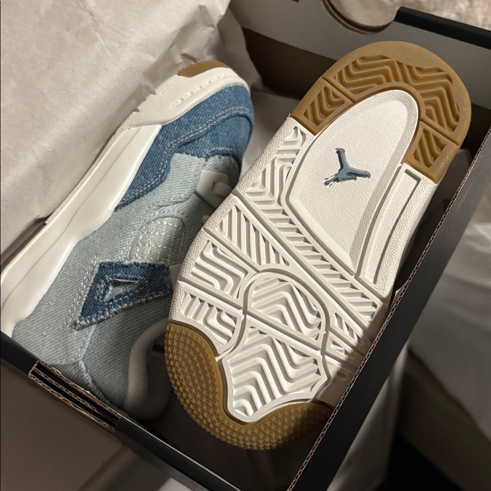 Stylish Denim Kids Sneakers - Picture 2 of 4